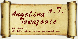 Angelina Tomazović vizit kartica